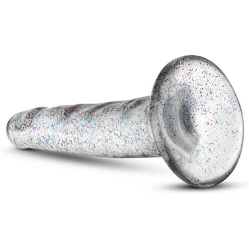 Naturally Yours - 5.5 Inch Glitter Dong - Sparkling Clear