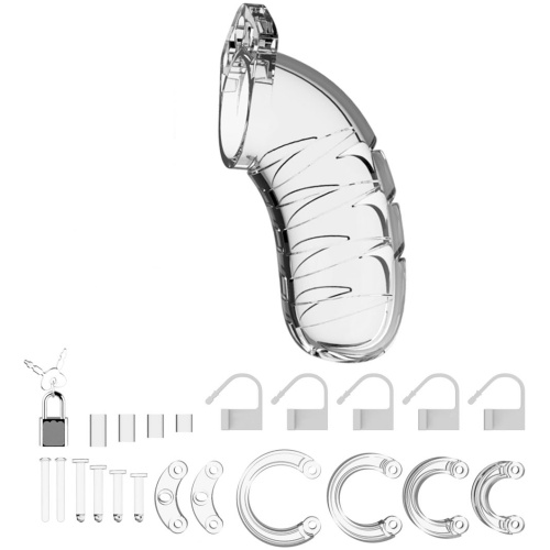 Mancage Model 4 Chastity 4.5 Inch Cock Cage - Transperant