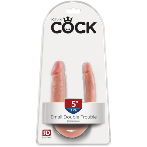 King Cock Small Double Trouble - Flesh