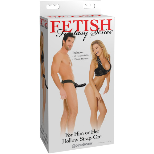 Fetish Fantasy Series for Him or Her Hollow Strap-on - Black