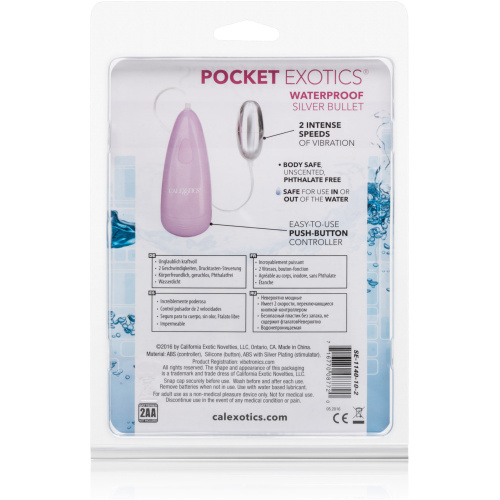Pocket Exotics Waterproof Silver Bullet - Pink