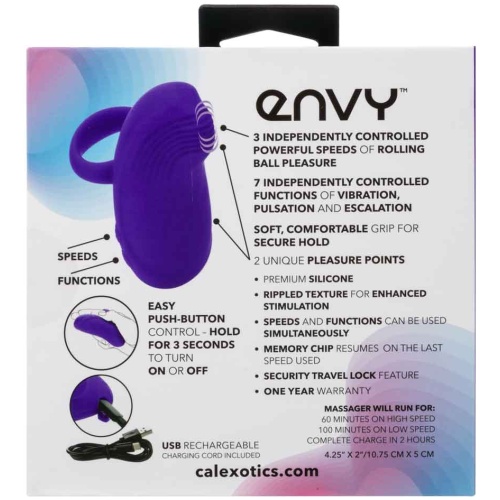 Envy Handheld Rolling Ball Massager - Purple