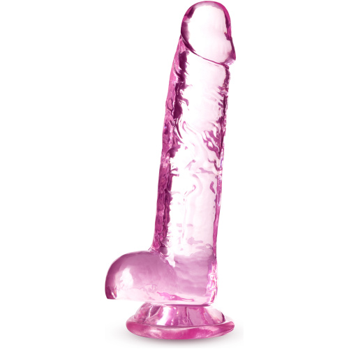 Naturally Yours - 7 Inch Crystalline Dildo - Rose