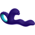Klio Triple Action Thumping Rabbit Vibrator - Dark Purple