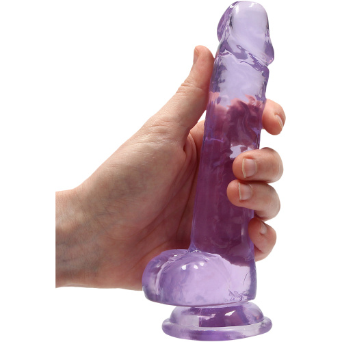 7 Inch Realistic Dildo With Balls - Purple