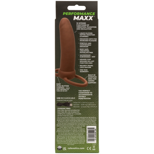 Performance Maxx Rechargeable Thick Dual Penetrator - Brown