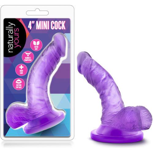 Naturally Yours - 4 Inch Mini Cock - Purple