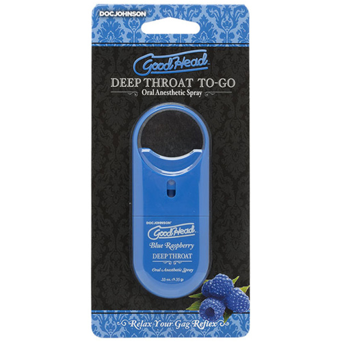 Goodhead - Deep Throat Spray to-Go - Blue  Raspberry - .33 Oz.
