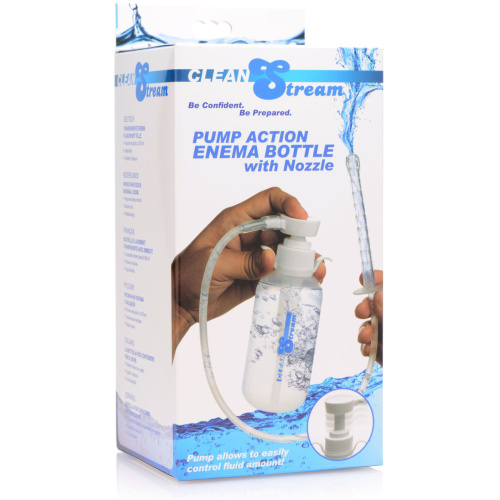 Pump Action Enema Bottle With Nozzle