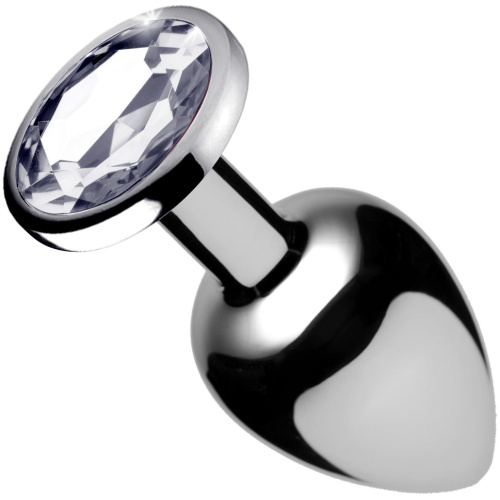 Clear Gem Anal Plug - Medium