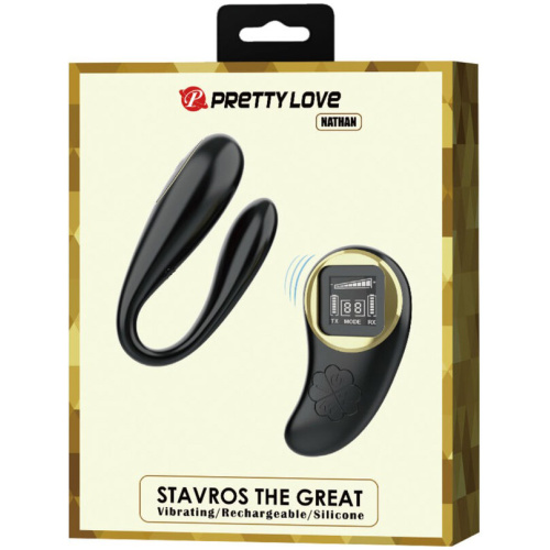 Nathan Double Pleasure Remote Control Vibrator - Black