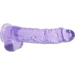 9 Inch Realistic Dildo With Balls - Purple
