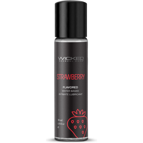 Aqua Strawberry Flavored Water Based Intimate  Lubricant - 1 Fl. Oz.