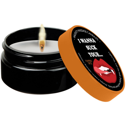 Naughty Massage Candle - I Wanna Suck Your... - Pumpkin Spice