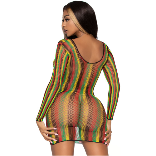 Rasta Net Mini Dress - One Size