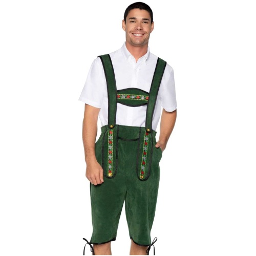 Men's Beerfest Lederhosen Oktoberfest Costume -  X-Large - Green