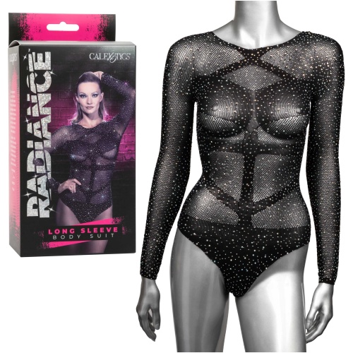Radiance Long Sleeve Body Suit - One Size - Black