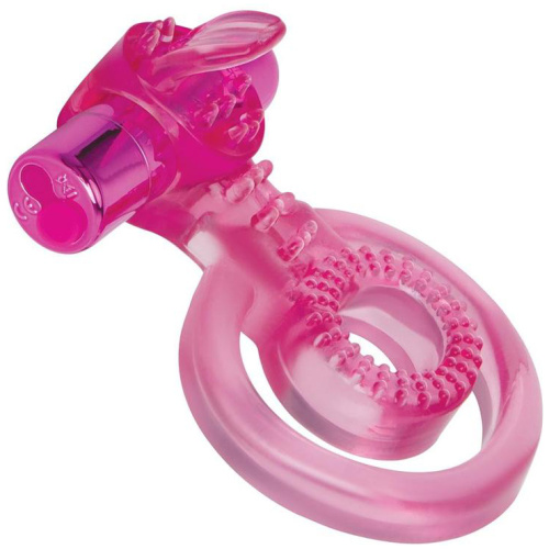 Bodywand Rechargeable Duo Ring With Clit Tickler - Pink