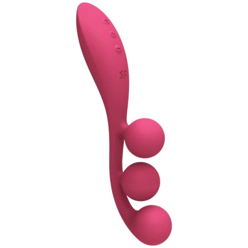 Tri Ball 1 Lay on Vibrator - Red