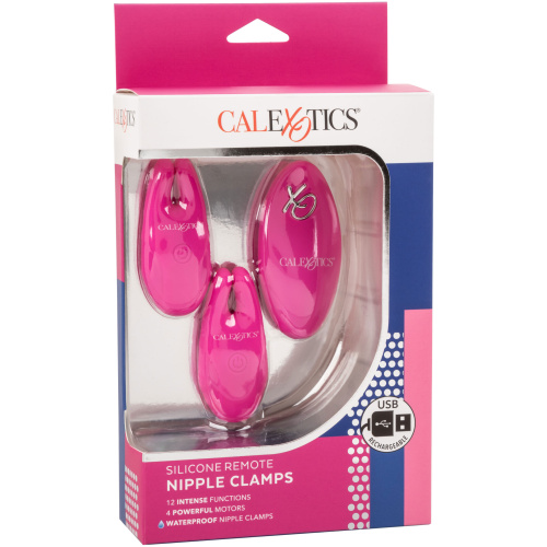 Silicone Remote Nipple Clamps - Pink