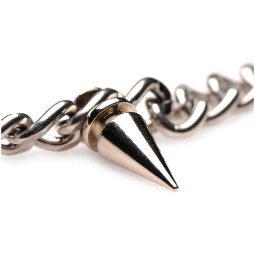 Punk Spiked Necklace Silver