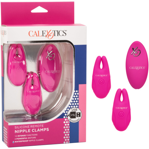 Silicone Remote Nipple Clamps - Pink