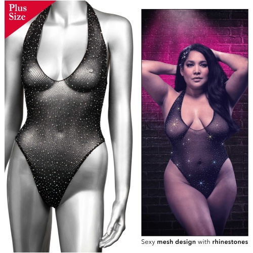 Radiance Deep v Body Suit - Queen - Black