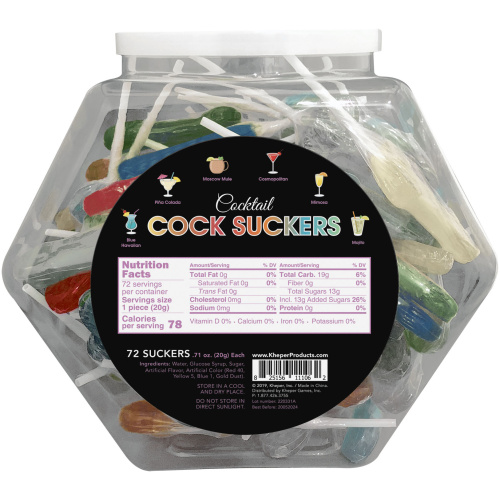 Cocktail Cock Suckers Fish Bowl - 72 Suckers