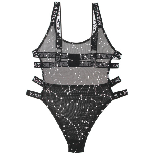 Karma's a Bitch Bodysuit - Black - L/xl