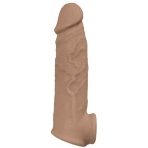 Natural Realskin Vibrating Penis Xtender - Brown