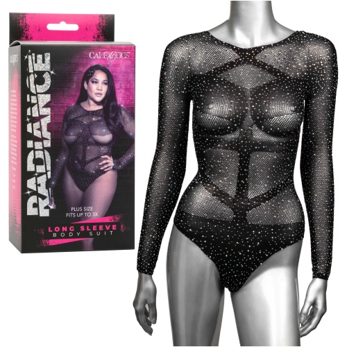 Radiance Long Sleeve Body Suit - Queen - Black