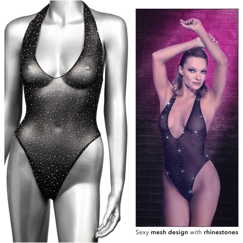 Radiance Deep v Body Suit - One Size - Black