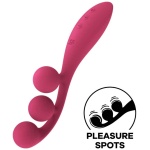Tri Ball 1 Lay on Vibrator - Red