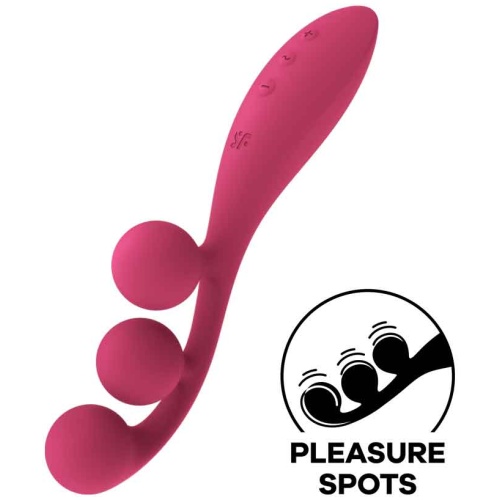 Tri Ball 1 Lay on Vibrator - Red
