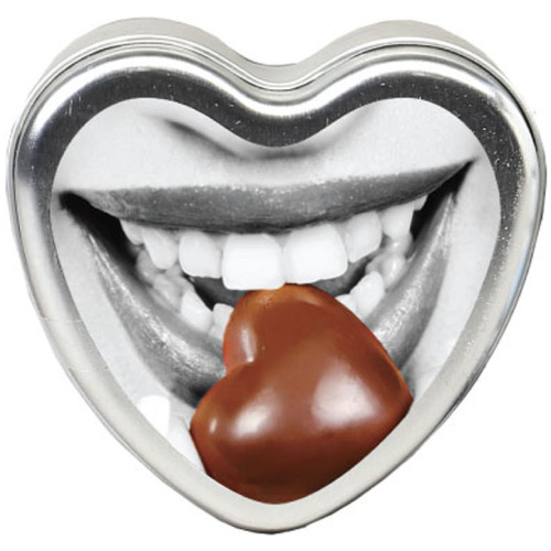 Edible Heart Candle- Chocolate - 4 Oz.