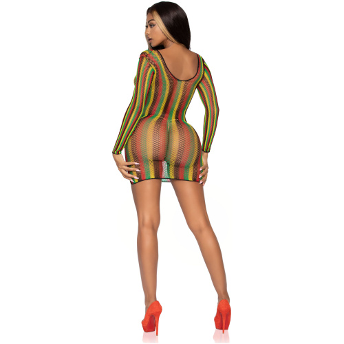 Rasta Net Mini Dress - One Size