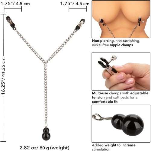 Nipple Play Weighted Dual Tier Nipple Clamps