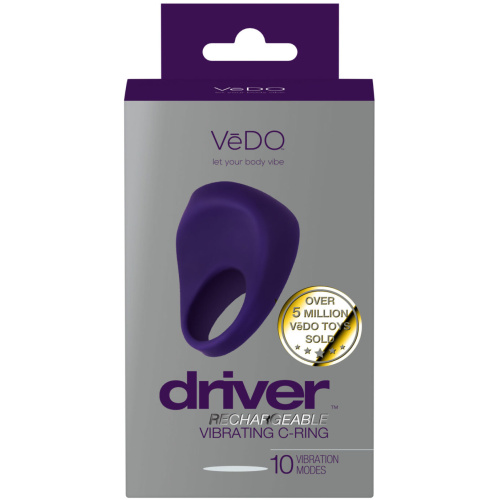 Driver Rechargeable Vibrating C-Ring - Purple