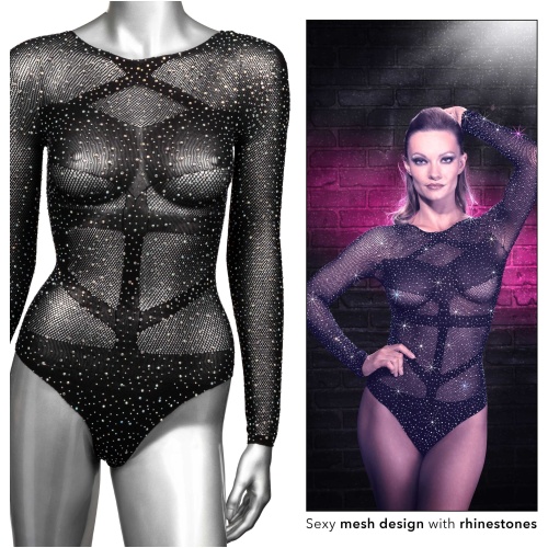 Radiance Long Sleeve Body Suit - One Size - Black