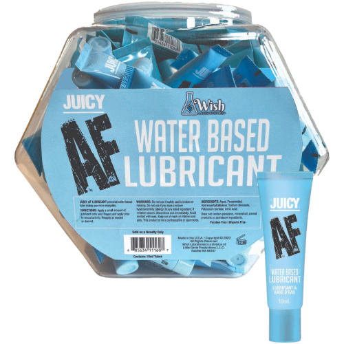 Juicy Af Water Based Lubricant - 10 ml - Pop Display of 65