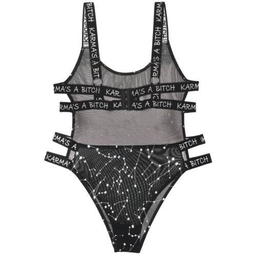 Karma's a Bitch Bodysuit - Black - L/xl