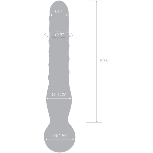Joystick Clear Glass Dildo
