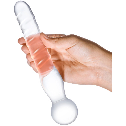 Joystick Clear Glass Dildo