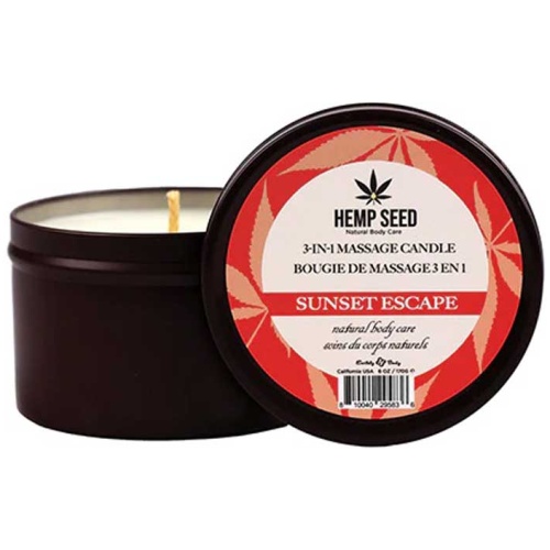 Hemp Seed 3-in-1 Massage Candle - Sunset Escape 6 Oz