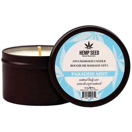 Hemp Seed 3-in-1 Massage Candle - Paradise Mist 6 Oz