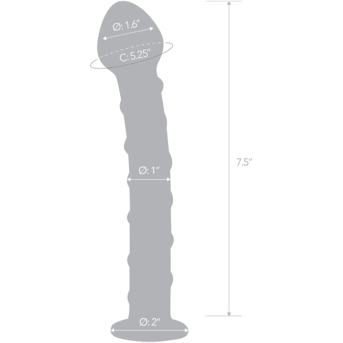 Blue Spiral Glass Dildo