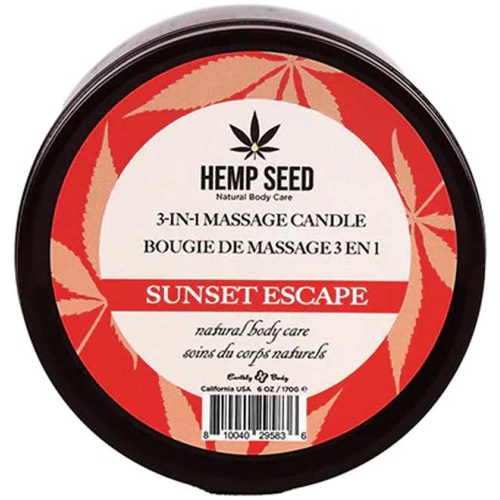 Hemp Seed 3-in-1 Massage Candle - Sunset Escape 6 Oz
