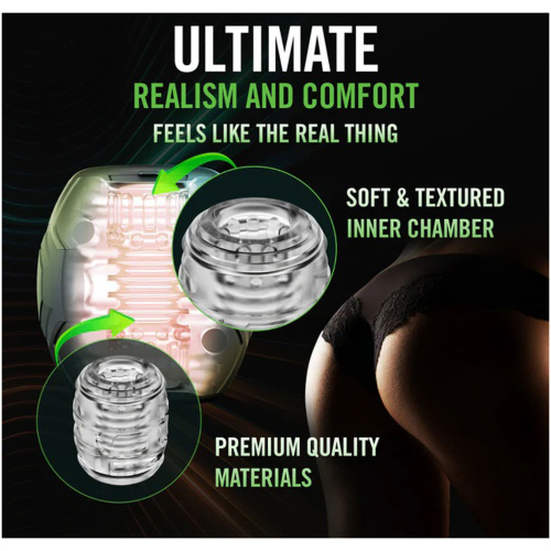 M for Men - Dome X - Vibrating Masturbator - Black