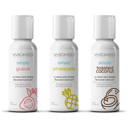 Wicked Simply Tropical Trio 1oz Travel Size Flavored Lubes