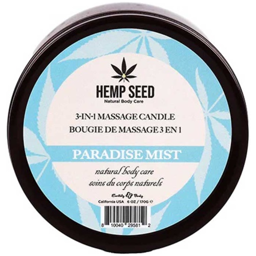Hemp Seed 3-in-1 Massage Candle - Paradise Mist 6 Oz